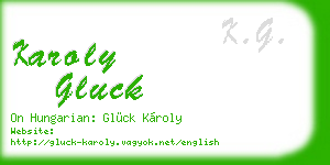 karoly gluck business card